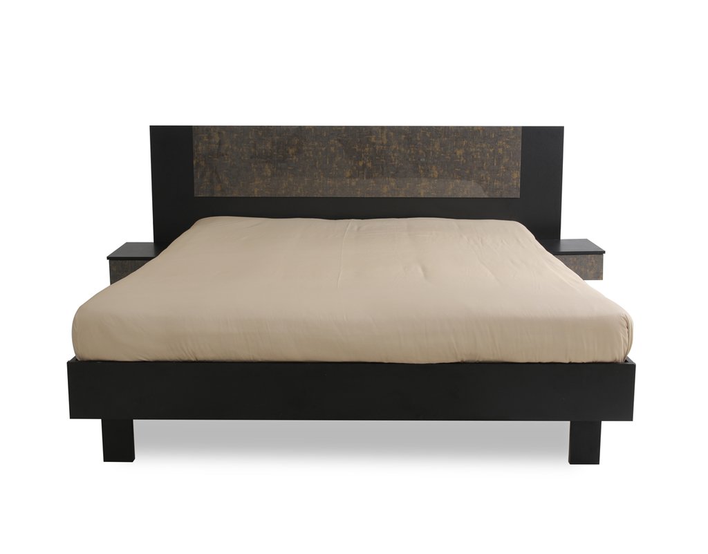 Novak king sized bed with 2 attached drawers